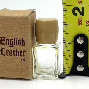 ENGLISH LEATHER Cologne Sample Bottle with Insert in Box Vintage Rare